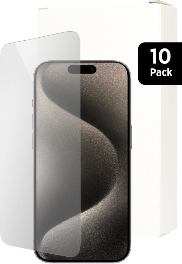 Mobiparts Regular Tempered Glass Apple iPhone 15 Pro - 10 Pack