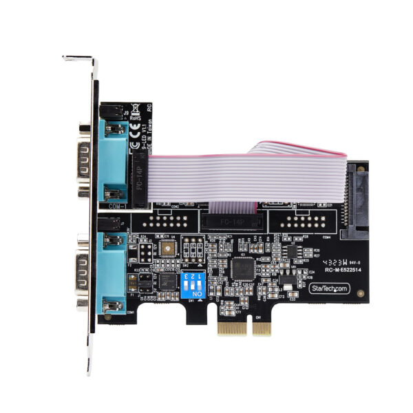 StarTech.com 2-Port PCIe Seriële Adapter Kaart, Quad PCI Express naar RS232/RS422/RS485 (DB9) Serial Kaart, Incl. Low-Profile Be - Afbeelding 5