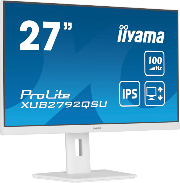 iiyama ProLite XUB2792QSU-W6 computer monitor 68,6 cm (27") 2560 x 1440 Pixels Wide Quad HD LED Wit - Afbeelding 3