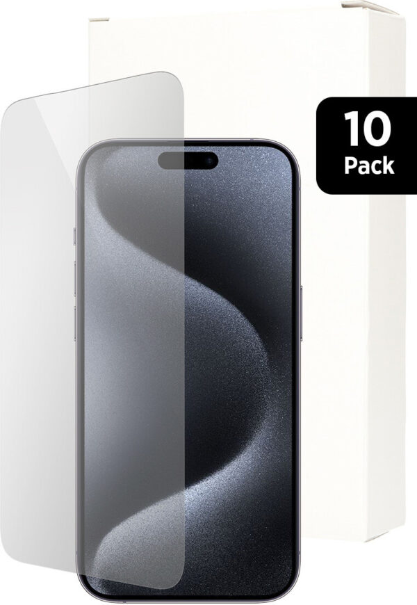 Mobiparts Regular Tempered Glass Apple iPhone 15 Pro Max- 10 Pack