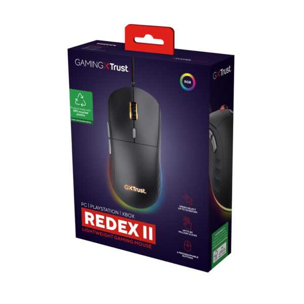 Trust GXT 925 REDEX II muis Gamen Rechtshandig USB Type-A Laser 10000 DPI - Afbeelding 7