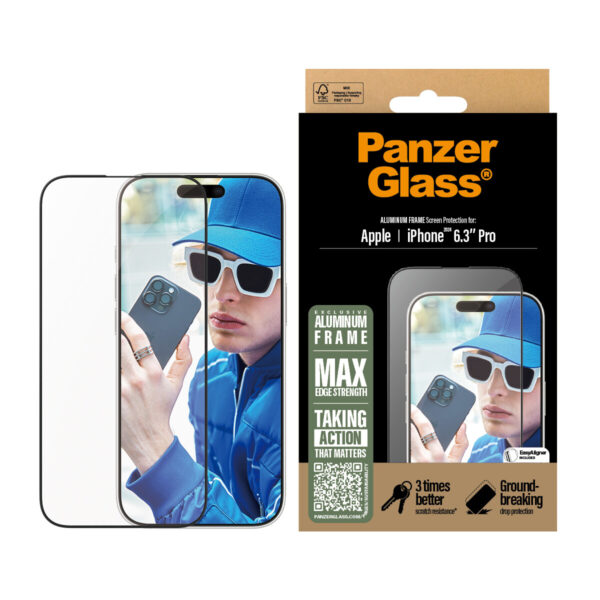 PanzerGlass PG Scrn Alu Frame iPhone 16P 6.3Inch UWF - Afbeelding 2