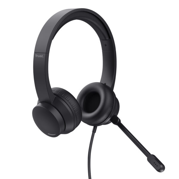 Trust HS-201 Headset Bedraad Hoofdband Kantoor/callcenter USB Type-A Zwart - Afbeelding 2