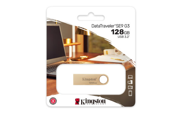 Kingston Technology DataTraveler 128GB 220MB/s Metal USB 3.2 Gen 1 SE9 G3 - Afbeelding 5