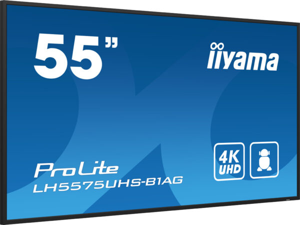 iiyama LH5575UHS-B1AG beeldkrant Digitale signage flatscreen 138,7 cm (54.6") LCD Wifi 500 cd/m² 4K Ultra HD Zwart Type processo - Afbeelding 3