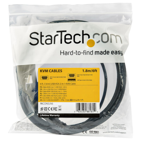 StarTech.com 1,8 m USB KVM kabel voor rackmonteerbare consoles - Afbeelding 4