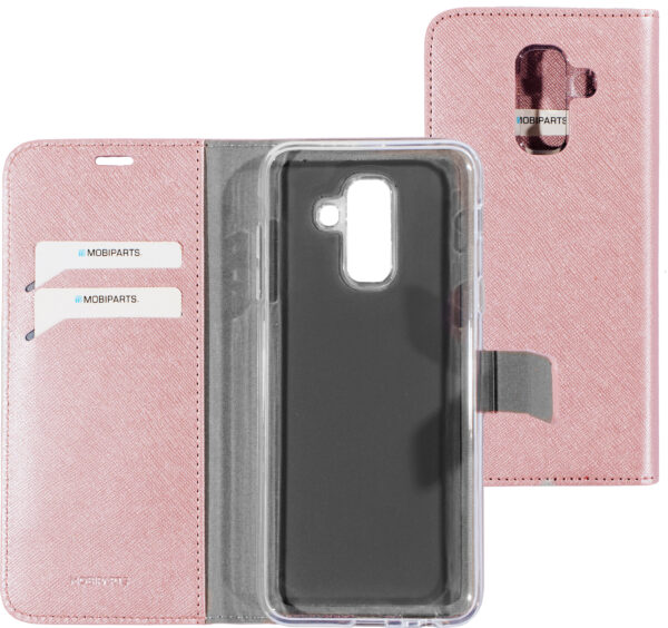 Mobiparts Saffiano Wallet Case Samsung Galaxy A6 Plus (2018) Pink