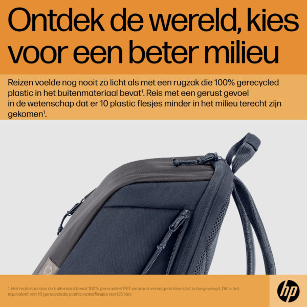 HP Travel 15,6 Blue Night Laptop Backpack, 18 liter - Afbeelding 2