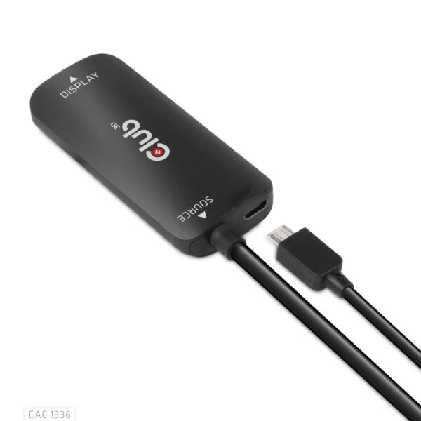 CLUB3D HDMI + Micro USB to USB Type-C 4K120Hz or 8K30Hz M/F Active Adapter - Afbeelding 4