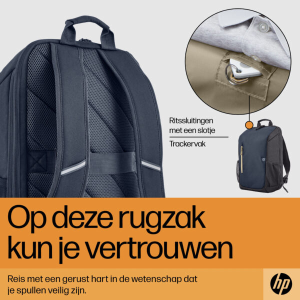 HP Travel 15,6 Blue Night Laptop Backpack, 18 liter - Afbeelding 4