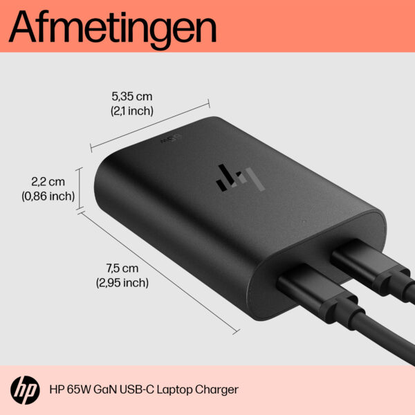 HP 65W GaN USB-C laptoplader - Afbeelding 12