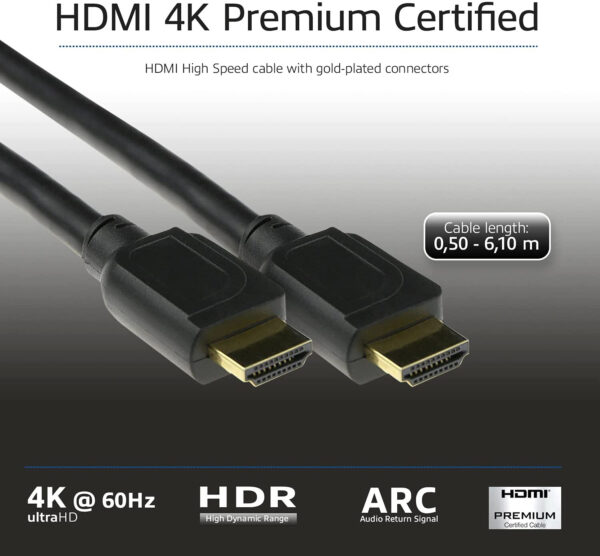 ACT 5 meter HDMI High Speed premium certified kabel v2.0 HDMI-A male - HDMI-A male - Afbeelding 3