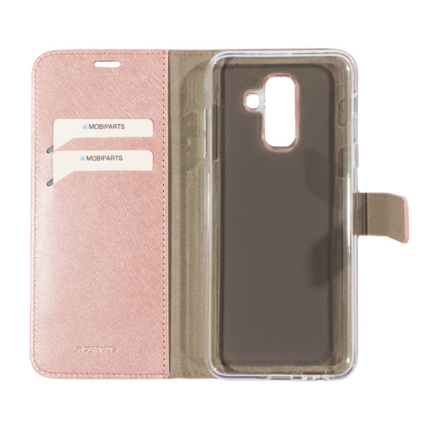 Mobiparts Saffiano Wallet Case Samsung Galaxy A6 Plus (2018) Pink - Afbeelding 3