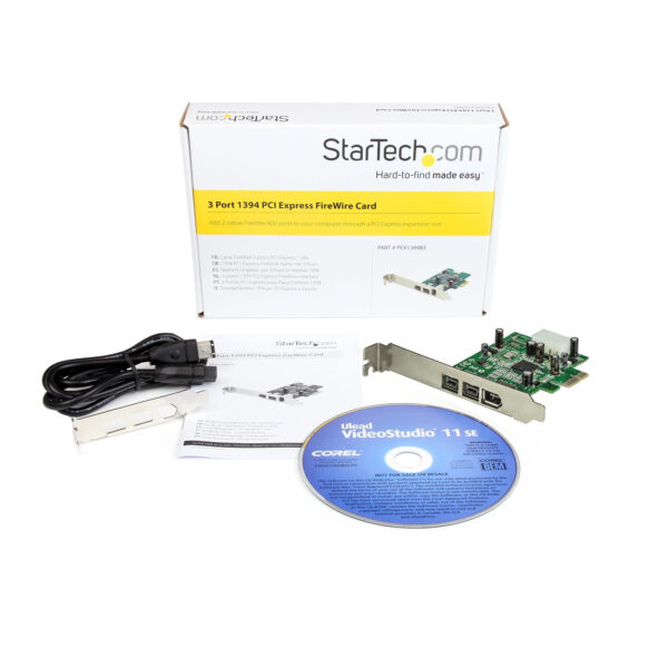 StarTech.com 3-poort 2b 1a 1394 PCI Express FireWire Adapterkaart - Afbeelding 2