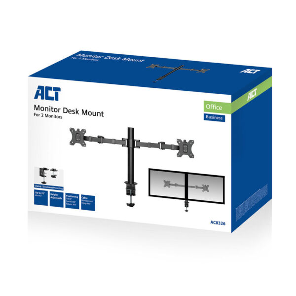 ACT Monitorarm office solid pro, 2 schermen - Afbeelding 5