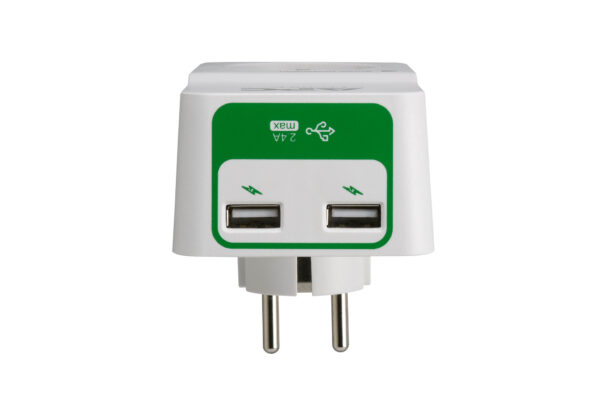 APC PM1WU2-GR Tussenstekker met overspanningsbeveiliging 3680W 1x stopcontact + 2x USB - Afbeelding 2