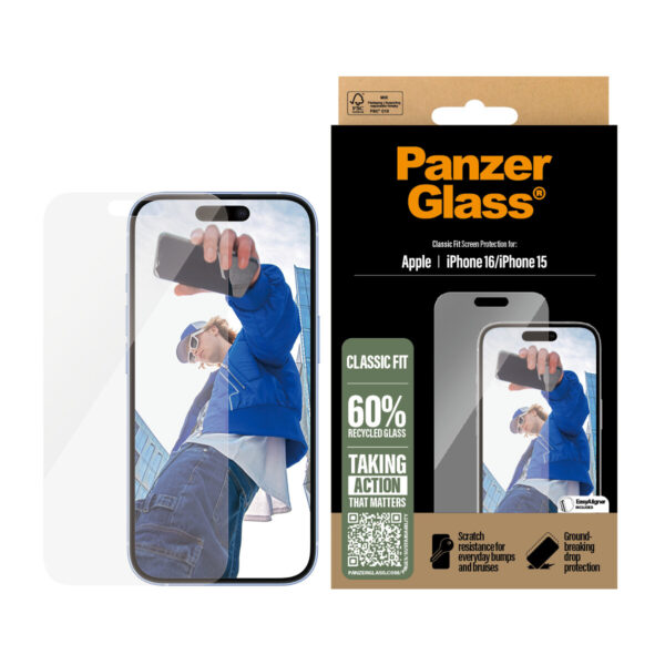 PanzerGlass PG Scrn iPhone 16 6.1Inch Classic Fit - Afbeelding 2