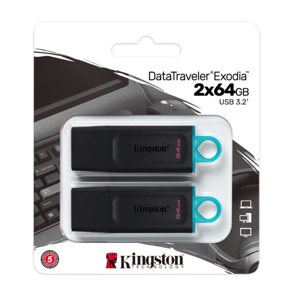 Kingston Technology DataTraveler Exodia (zwart + blauwgroen) - 2 stuks - Afbeelding 6