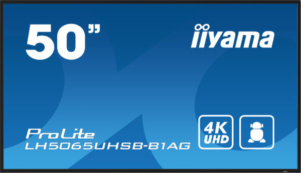 iiyama LH5065UHSB-B1AG beeldkrant Digitale signage flatscreen 125,7 cm (49.5") LCD Wifi 800 cd/m² 4K Ultra HD Zwart Type process