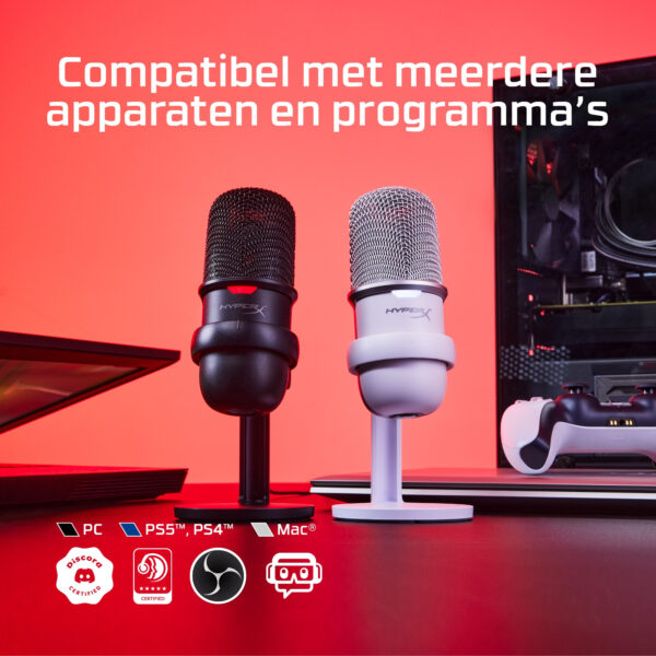 HyperX SoloCast - USB Microphone (White) Wit Microfoon voor spelcomputers - Afbeelding 3