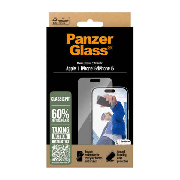 PanzerGlass PG Scrn iPhone 16 6.1Inch Classic Fit - Afbeelding 3