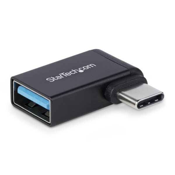 StarTech.com Haakse USB-C naar USB-A Adapter, USB 5Gbps, Compacte USB-C Male naar USB-A Female Adapter, Duurzame Metalen Behuizi