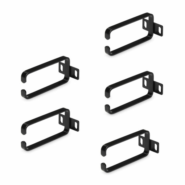 StarTech.com 5-Pack 1U Verticaal Kabelbeheer D-Ring Haken, Kabelmanager voor 19" Server Racks/Kasten, Netwerkkast Kabel Organize - Afbeelding 2