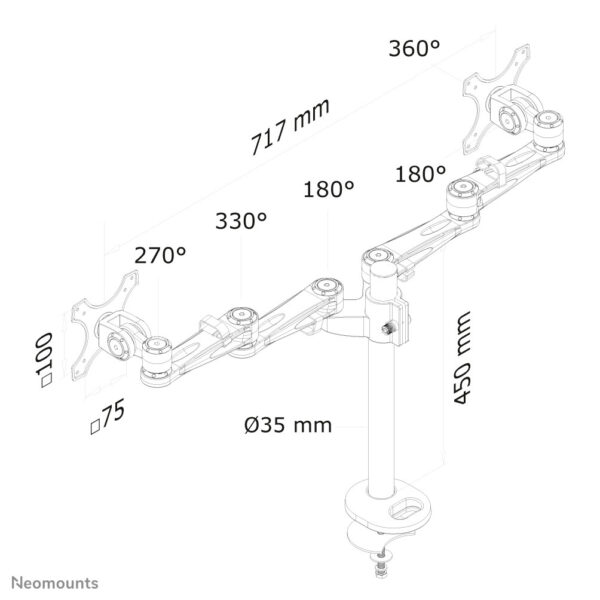 Neomounts monitorarm - Afbeelding 6