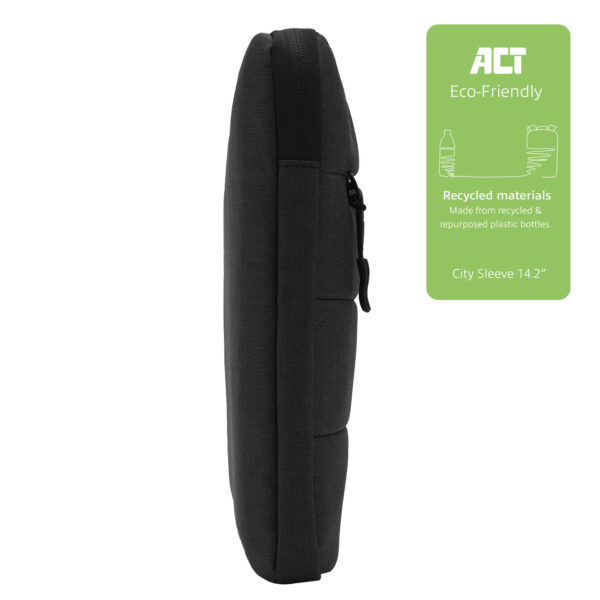 ACT City laptop sleeve voor laptops tot 14,2”, gemaakt van gerecyclede plastic flessen - Afbeelding 5