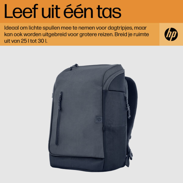 HP Travel 15,6 Iron Grey laptopbackpack, 25 liter - Afbeelding 4