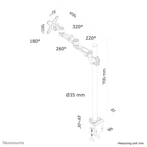 Neomounts monitorarm - Afbeelding 3