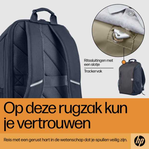 HP Travel 15,6 Laptop Backpack, 18 liter, Iron Grey - Afbeelding 6