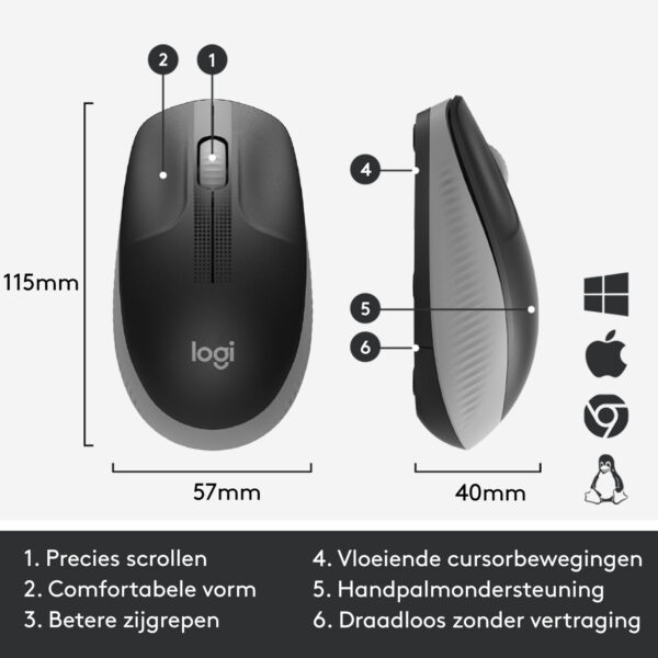 Logitech M190 Full-Size Wireless Mouse - Afbeelding 11