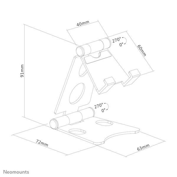 Neomounts opvouwbare telefoon stand - Afbeelding 18