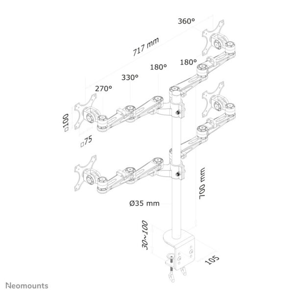 Neomounts monitorarm - Afbeelding 3