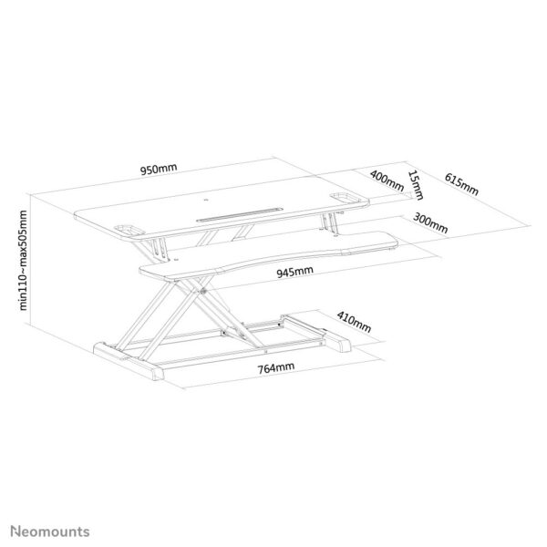 Neomounts zit-stawerkplek - Afbeelding 13