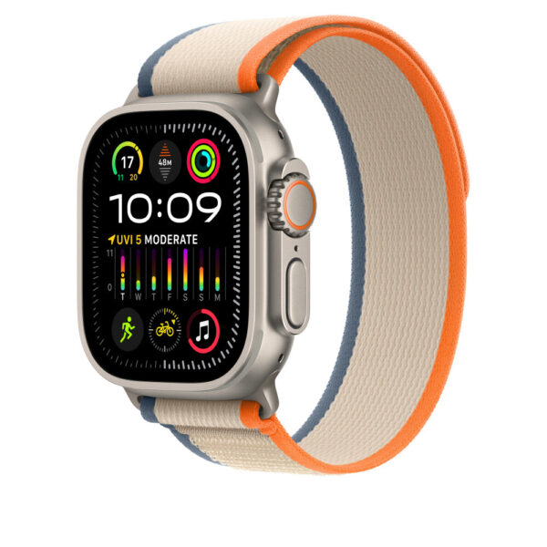 Apple MT5X3ZM/A slimme draagbare accessoire Band Beige, Oranje Nylon, Gerecycled polyester, Titanium, Spandex - Afbeelding 2