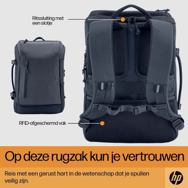 HP Travel 15,6 Iron Grey laptopbackpack, 25 liter - Afbeelding 5