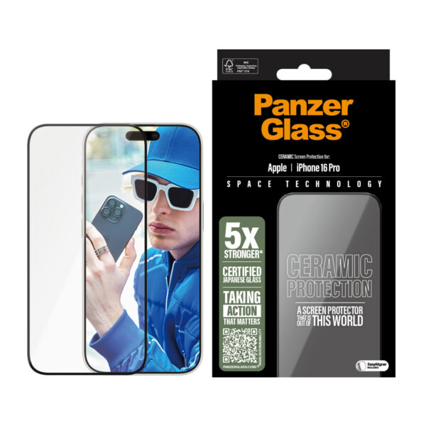 PanzerGlass PG Ceramic Scrn iPhone 16P 6.3Inch UWF - Afbeelding 2