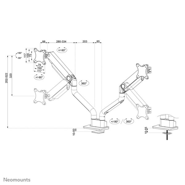 Neomounts monitorarm - Afbeelding 20