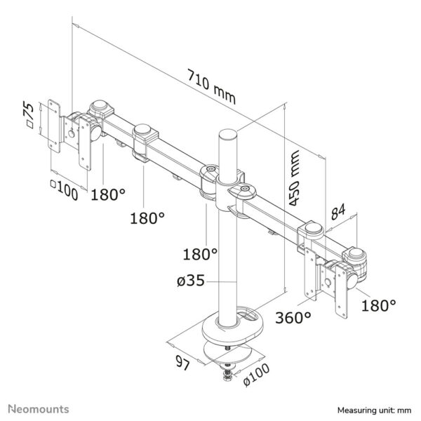 Neomounts monitorarm - Afbeelding 6