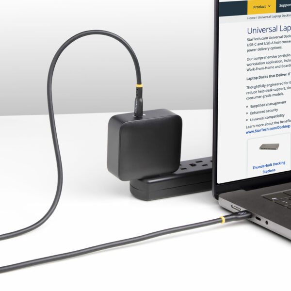 StarTech.com 4m USB-C Laadkabel, USB-IF Gecertificeerde USB Kabel, 240W PD EPR, USB 2.0 Type-C Laptop Laadkabel, USB-C Data Tran - Afbeelding 5