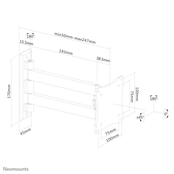 Neomounts tv/monitor wandsteun - Afbeelding 3