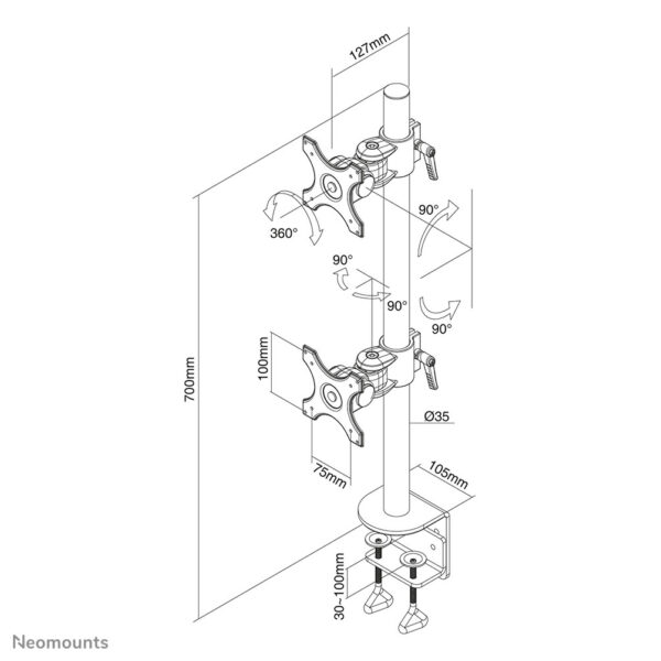 Neomounts monitorarm - Afbeelding 6