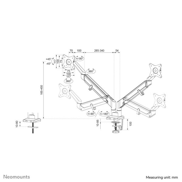 Neomounts monitorarm - Afbeelding 20