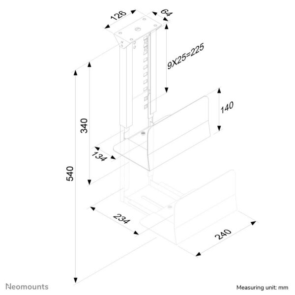 Neomounts CPU-D200BLACK CPU houder - max 30 kg - universeel - Afbeelding 3