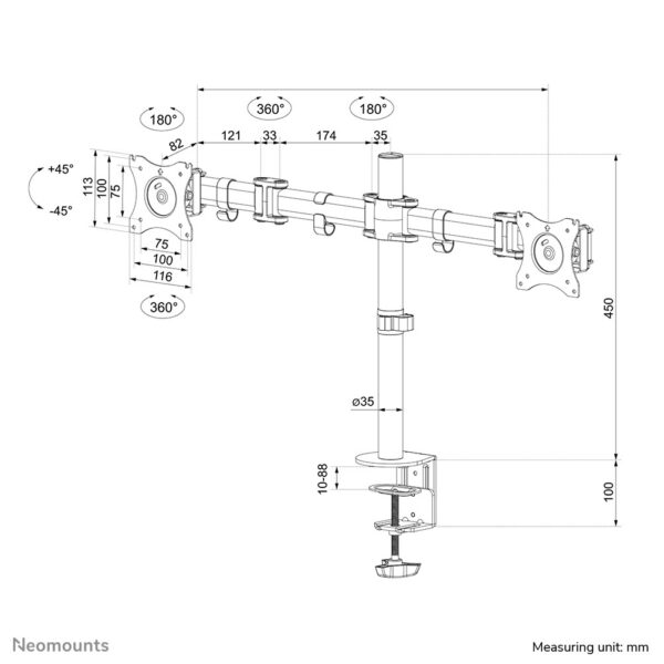 Neomounts monitorarm - Afbeelding 7