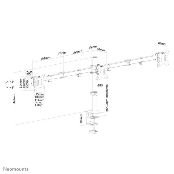 Neomounts monitorarm - Afbeelding 10