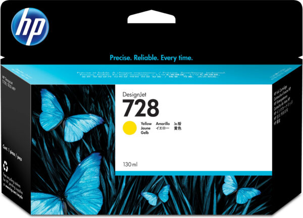 HP 728 gele DesignJet inktcartridge, 130 ml