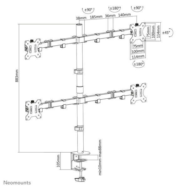 Neomounts monitorarm - Afbeelding 14